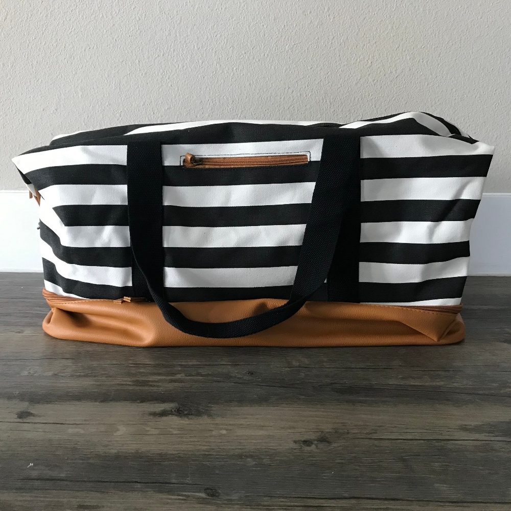 Striped Weekender Bag